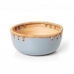 Bowl Duo Rattan 15cm Cinza