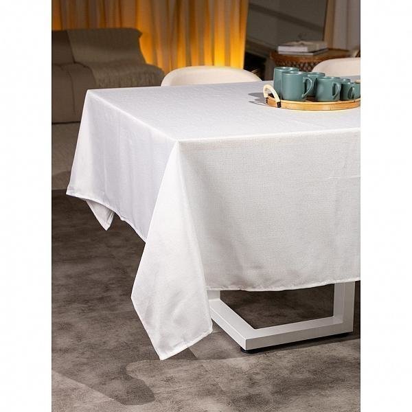 Toalha de Mesa Versatile Elinor Branco 150cm x 150cm