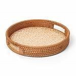 Bandeja Rattan Circular 30cm Natural