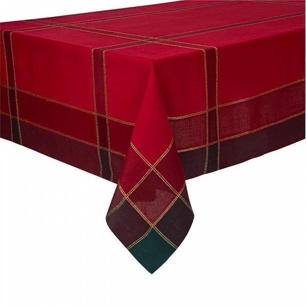 Toalha de Mesa Unite Xadrez Vermelho 180cm x 270cm