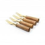 Conjunto de Talheres para Aperitivo Finger Food 4 Peças Garbo Goldwood