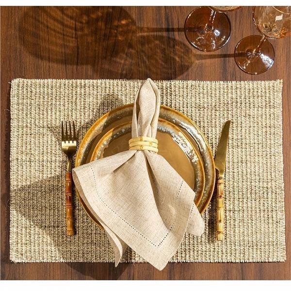  Anel de Guardanapo 4 Pcs Bamboo Circular