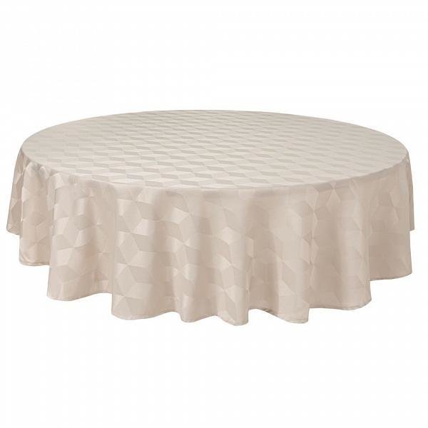 Toalha de Mesa Versatile Aretha Taupe Circular 180cm