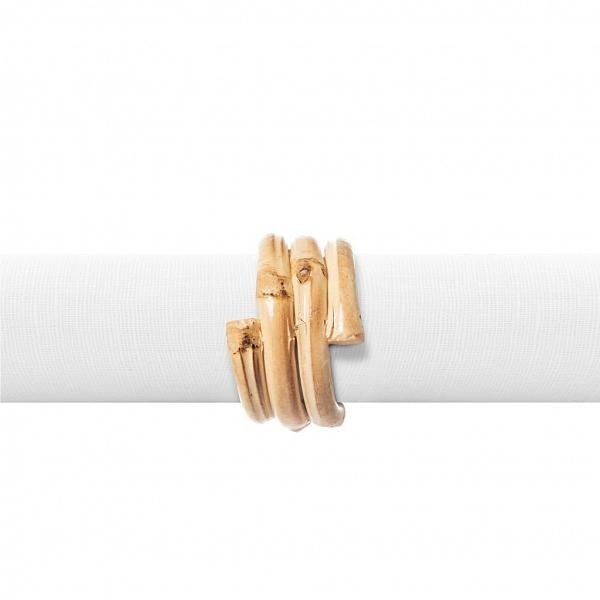  Anel de Guardanapo 4 Pcs Bamboo Circular