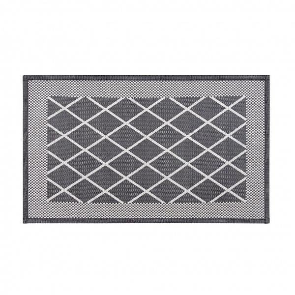 Tapete Sense Textile Jacquard 45cm x 75cm Grid Preto