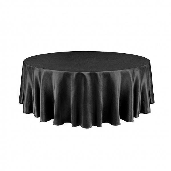 Toalha de Mesa Decor Shantung  Preto